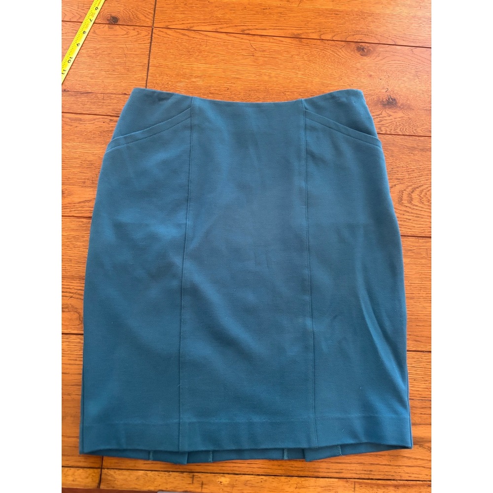 Cabi Womens Pencil Skirt Women, 2, Teal Blue, Excellent, 2 pockets, Office Wear